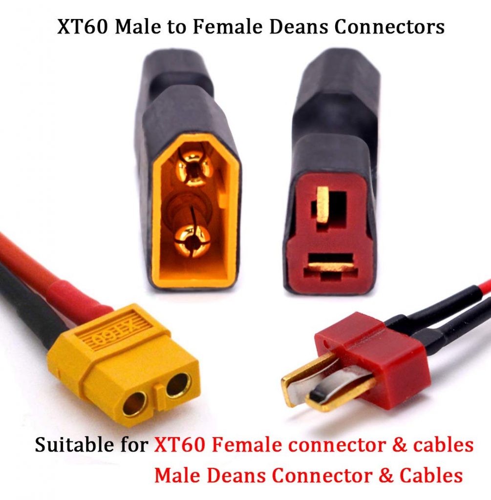 Male Xt60 To Female Deans T Plug Connector Adapter No Wires Myfpv 4414