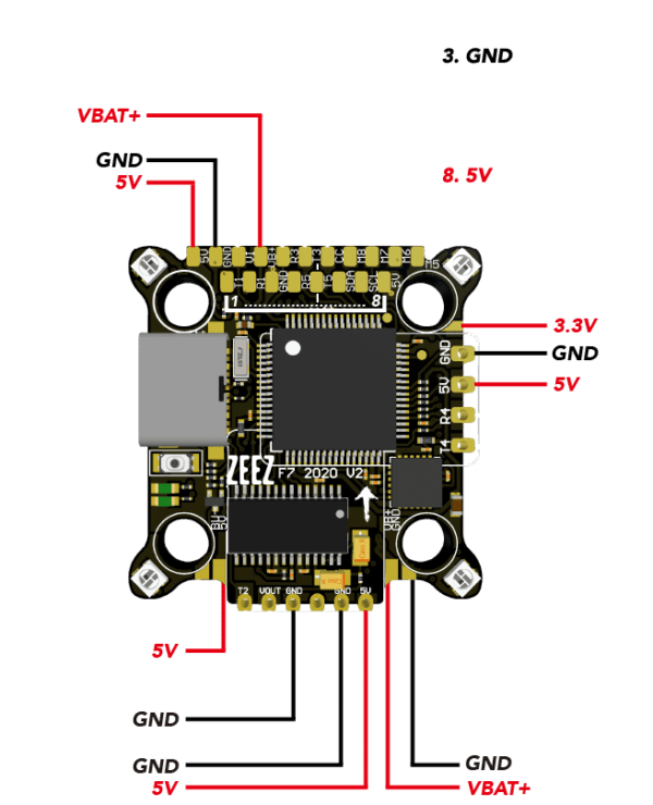 ZEEZ F7 2020 FLIGHT CONTROLLER V2 - MyFPV