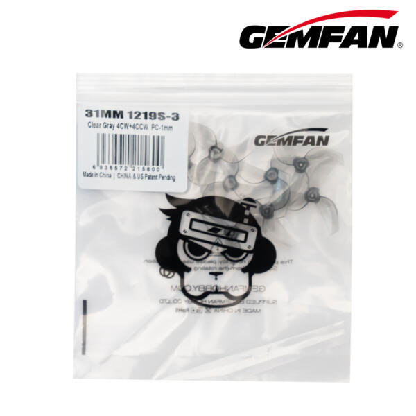 GemFan 1219s 3-Blade 31mm Micro/Whoop Prop - Pick Color and Shaft Size 1 - Gemfan