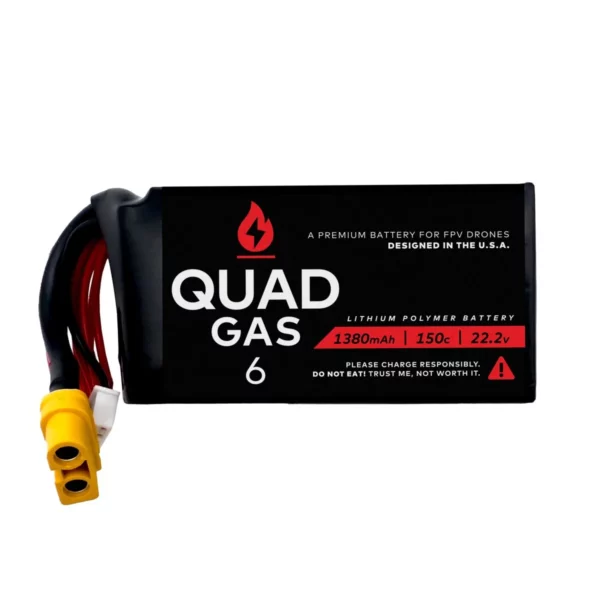 WREKD Co. Quad Gas 6s 1380mAh 150c Premium LiPo Battery 1 - Wrekd CO