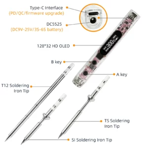 Sequre Advanced Soldering Iron Kit - S1012 Pro Max Kit(TS-B2 Tip) (Transparent) 2 - Sequre