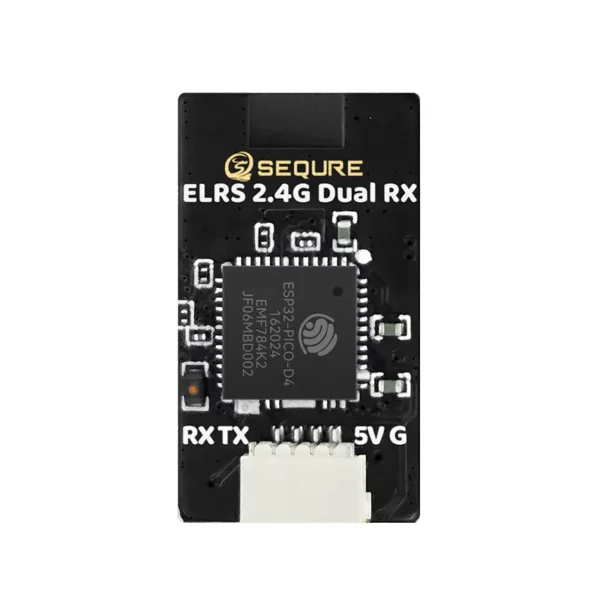 Sequre 2.4GHz High Quality ELRS Receiver w/ Plug - Dual Antenna 80mm 3 - Sequre