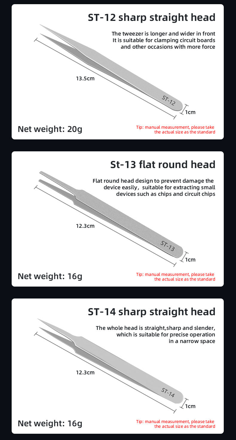 Sequre Precision Stainless Steel Tweezers Kit 29 - Sequre