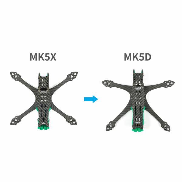 GEPRC FPV Freestyle Frame MARK5 Pro O3- Deadcat Green 4 - GEPRC