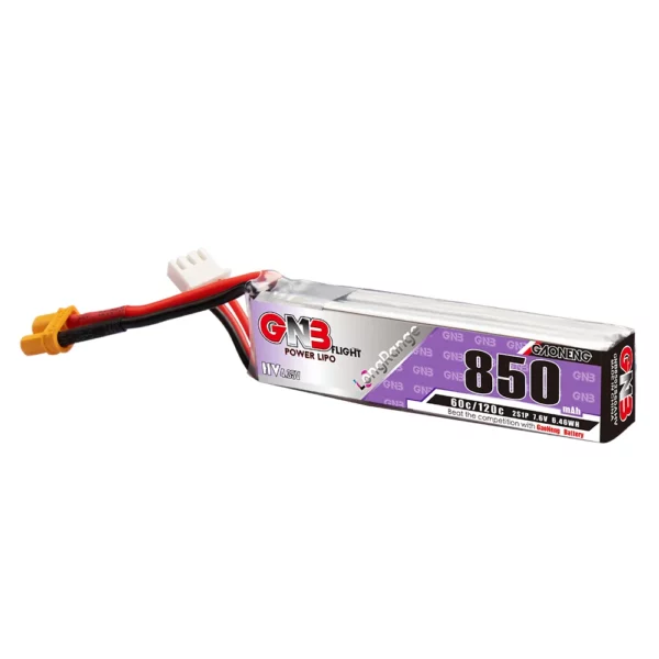 GAONENG GNB LiHV 2S 7.6V 850mAh 60C LiPo Battery Long Range - XT30 1 - Gaoneng GNB