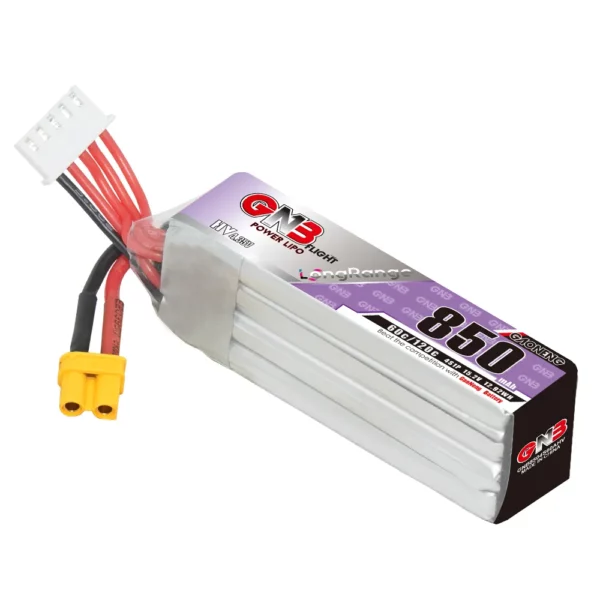 GAONENG GNB LiHV 4S 15.2V 850mAh 60C LiPo Battery Long Range - XT30 1 - Gaoneng GNB