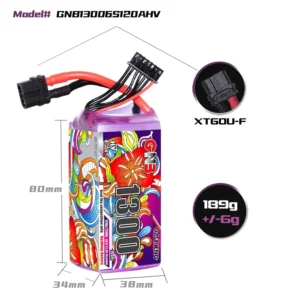 GAONENG GNB LiHV 6S 22.8V 1300mAh 120C XT60 LiPo Battery 5 - Gaoneng GNB