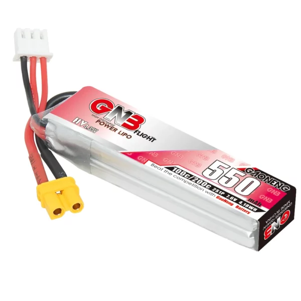 GNB GAONENG 2S 550mAh 7.6V 100C LiHV Battery Long Type - XT30 1 - Gaoneng GNB