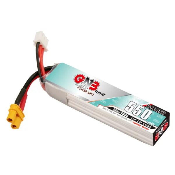 GNB GAONENG 2S 550mAh 7.4V 90C LiPo Battery Long Type - XT30 1 - Gaoneng GNB