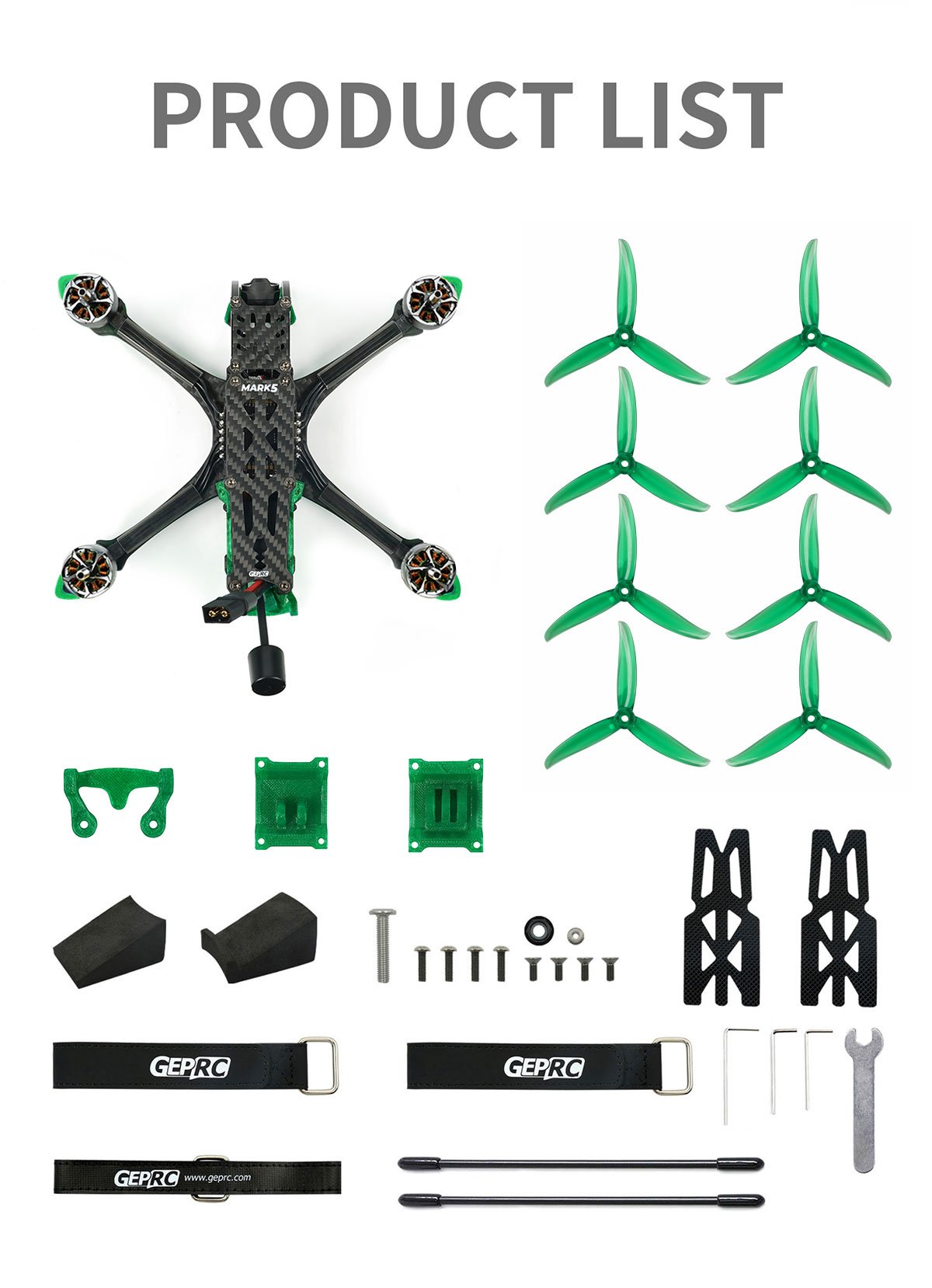 GEPRC MARK5 DJI O3 FPV Freestyle Drone | GREEN, 6S, ELRS 2.4Ghz 36 - GEPRC