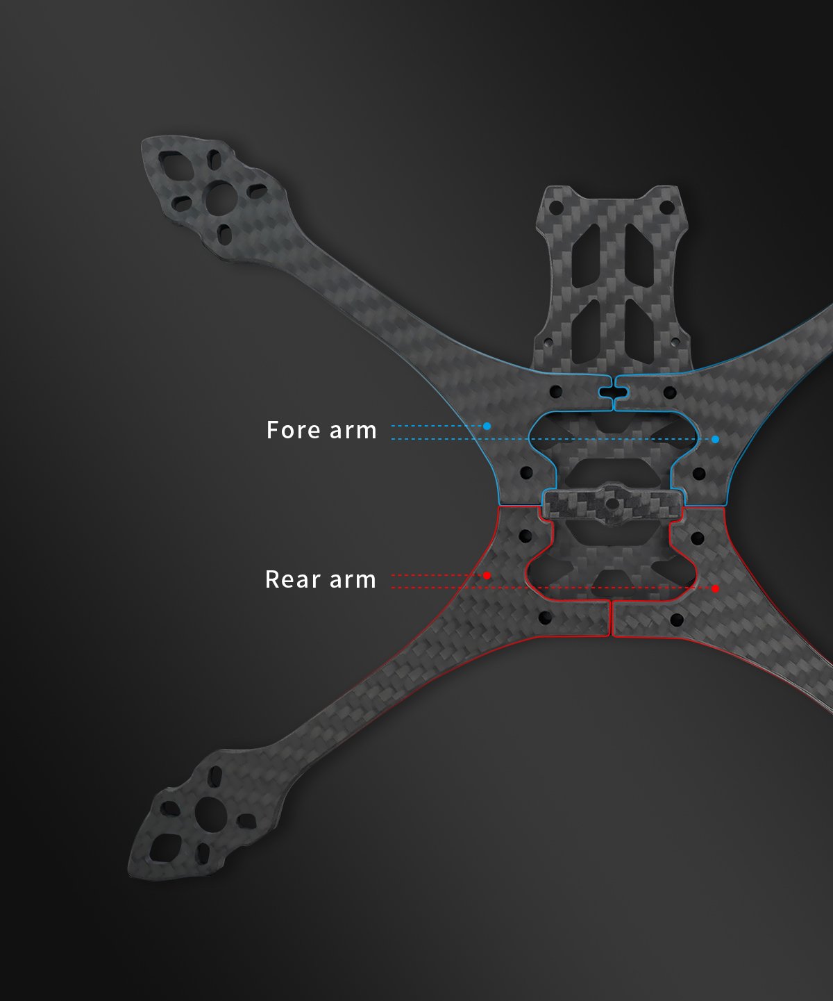 GEPRC FPV Freestyle Frame MARK5 Pro O3- Squashed X Green 22 - GEPRC