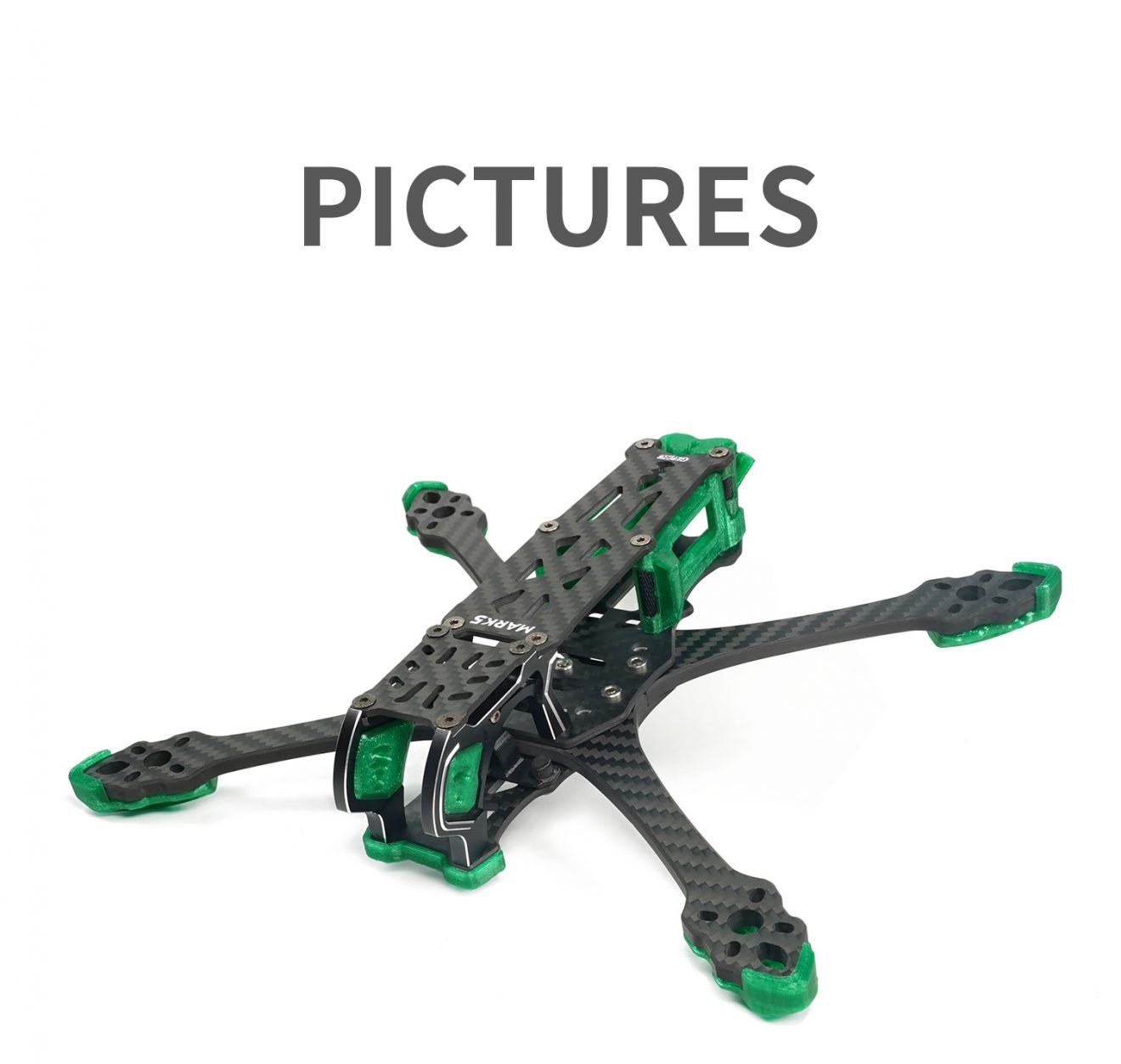 GEPRC FPV Freestyle Frame MARK5 Pro O3- Squashed X Green 27 - GEPRC