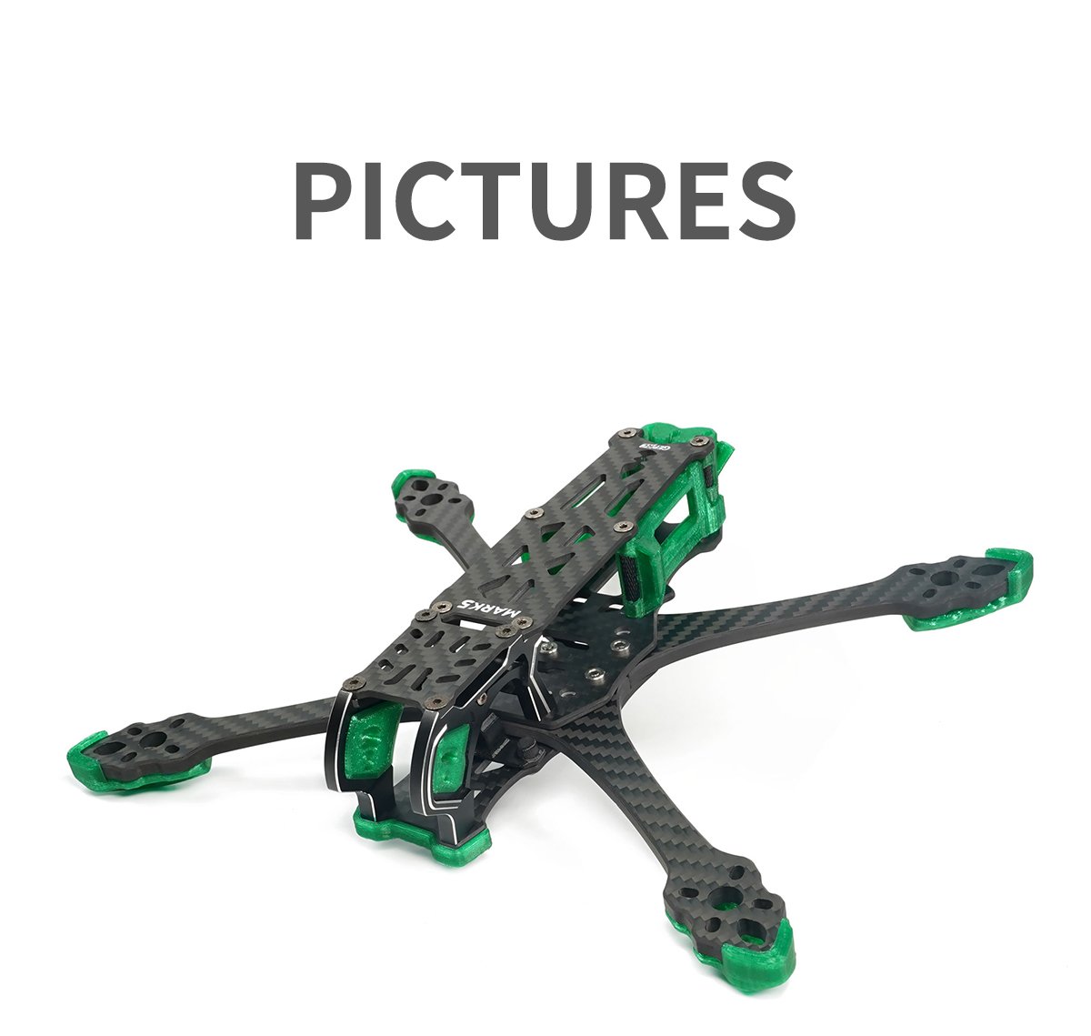 GEPRC FPV Freestyle Frame MARK5 Pro O3- Deadcat Green 17 - GEPRC