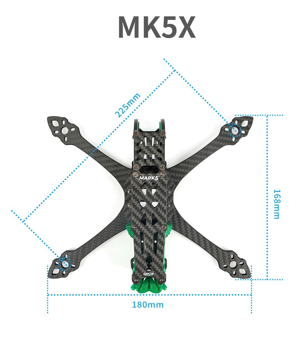 GEPRC FPV Freestyle Frame MARK5 Pro O3- Deadcat Green 23 - GEPRC