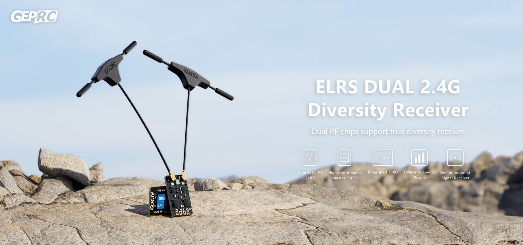 GEPRC ELRS DUAL 2.4G Diversity Receiver 7 - GEPRC