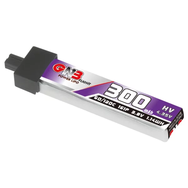 GAONENG GNB LiHV 1S 3.8V 300mAh 60C A30 Plastic Head LiPo Battery - Image 3