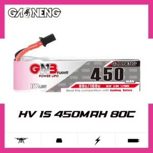 GAONENG GNB LiHV 1S 3.8V 450mAh 80C A30 LiPo Battery 2 - Gaoneng GNB