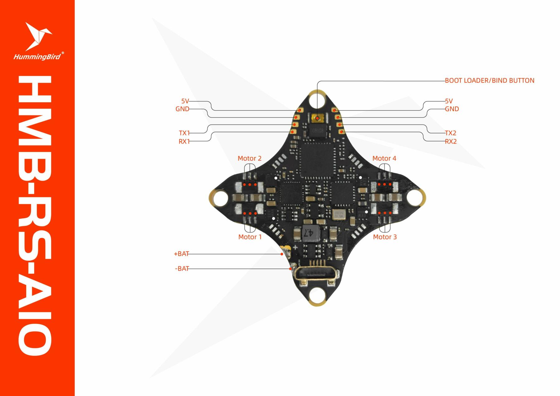 Hummingbird RaceSpec AIO with 2.4g ELRS and 25mw VTX 3 - NewBeeDrone