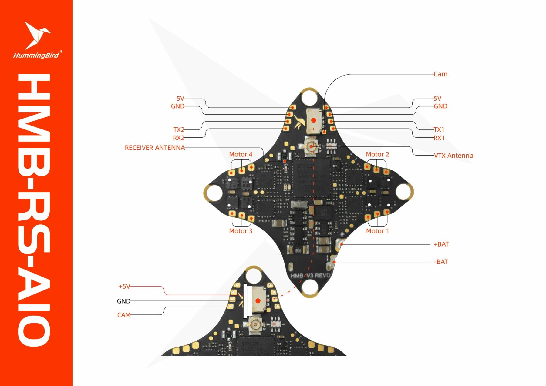 Hummingbird RaceSpec AIO with 2.4g ELRS and 25mw VTX 4 - NewBeeDrone